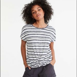 Lou & Grey | Striped Twist Front Tee | Size Medium